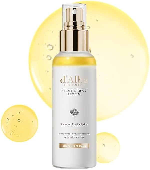 d'alba Piedmont Italian White Truffle First Spray Serum, Vegan Skin Care, Light-weight Face Moisturizer, Glow Serum for Radiant Skin, Non Comedogenic, All In One Mist, Korean Skin Care (3.38 fl oz.) - Product Image