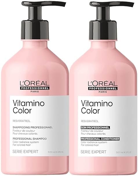 L'Oréal Professionnel Paris Vitamino Color Shampoo & Conditioner Set - Protects & Preserves Hair Color, Prevents Damage, Adds Vibrancy & Enhances Shine - Product Image