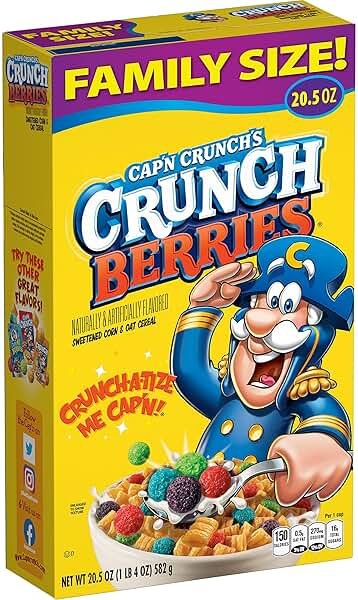 Cap'n Crunch Cereal, Crunch Berries, 20.5oz Box - Product Image