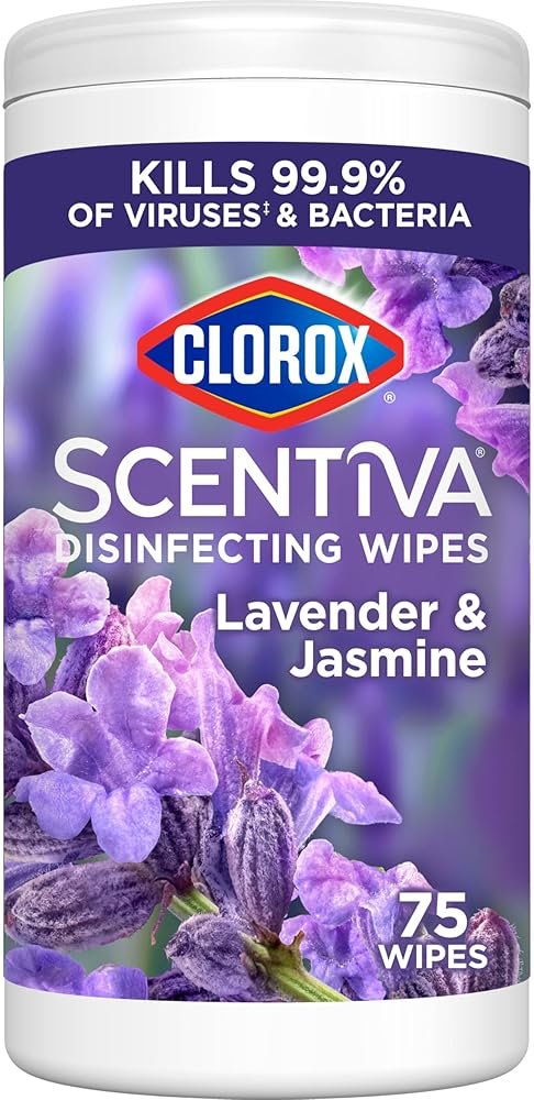 Clorox Scentiva Disinfecting Wipes, Lavender and Jasmine, Antibacterial, 75 Count - Product Image