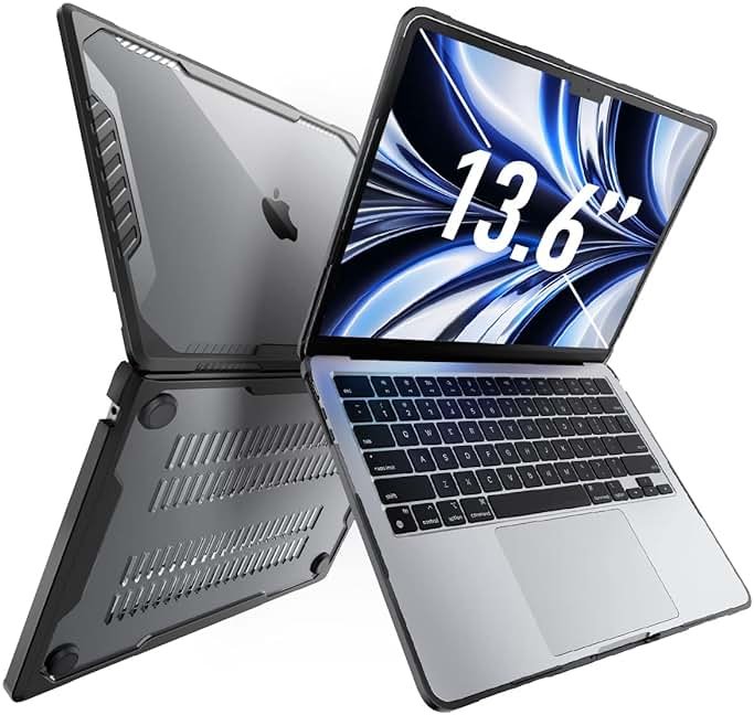 SUPCASE for MacBook Air 13 Inch Case 2026-2022 (Unicorn Beetle), M5/M4/M3/M2 A3449 A3240 A3113 A2681 Heavy Duty Rugged Shockproof Hard Shell Anti Scratch Protective Cover for MacBook Air 13.6", Black - Product Image
