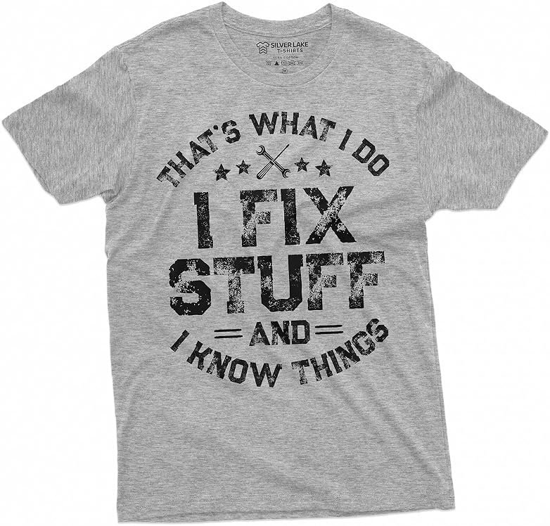 Men's Funny I fix Stuff T-Shirt Mechanic Engineer Garage Tee Shirt - Product Image