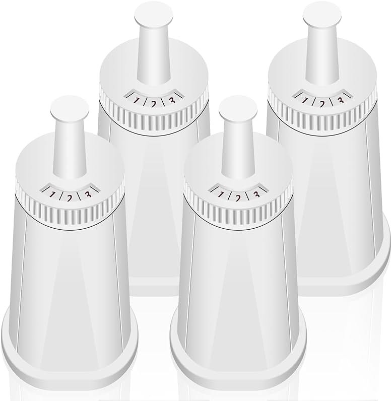4 Pack Replacement Water Filter for Breville Espresso Machine Barista Touch Bes880, Barista Pro BES878, Oracle Touch BES990, Oracle BES980, Dual Boiler BES920 Bambino ClaroSwiss Sage by Funmit - Product Image