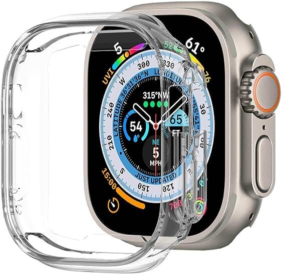 BOTOMALL Compatible with Apple Watch Bumper Case Ultra 3/2/1 49mm Soft Flexible TPU Thin Lightweight Protective Cover for iWatch [NO Front Screen Protector] - Product Image