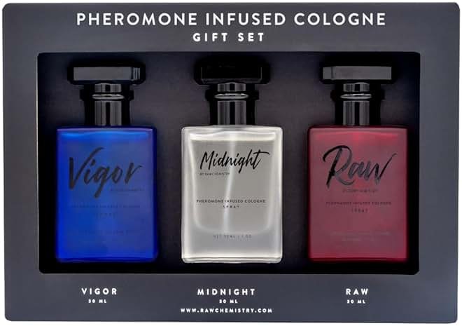 RawChemistry Pheromone Infused Mens Cologne Gift Set - Colognes, 1 Fl Oz (Pack of 3) - Product Image
