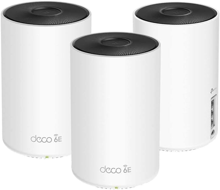 TP-Link Deco AXE5300 Wi-Fi 6E Tri-Band Whole-Home Mesh Wi-Fi System, 3-Pack (Renewed) - Product Image