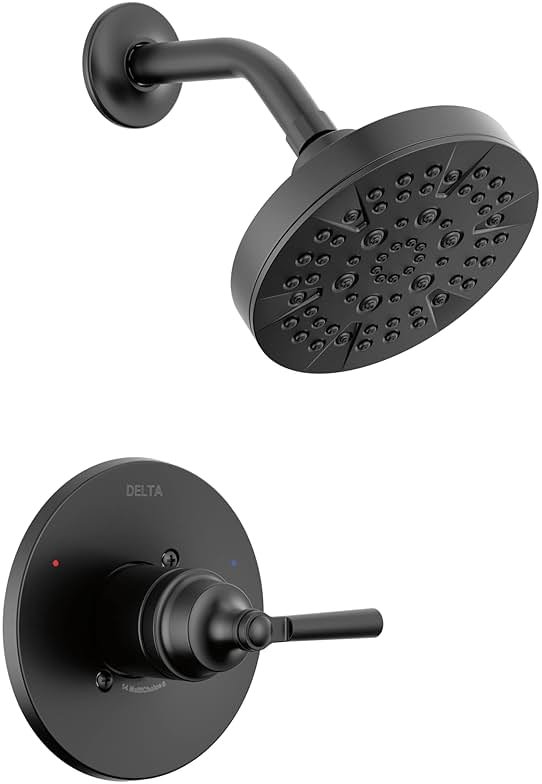 Delta Saylor 14 Series 5-Setting Shower Faucet Set, Matte Black Shower Head and Handle Set, Valve Trim Kit, Matte Black T14235-BL (Valve Not Included) - Product Image