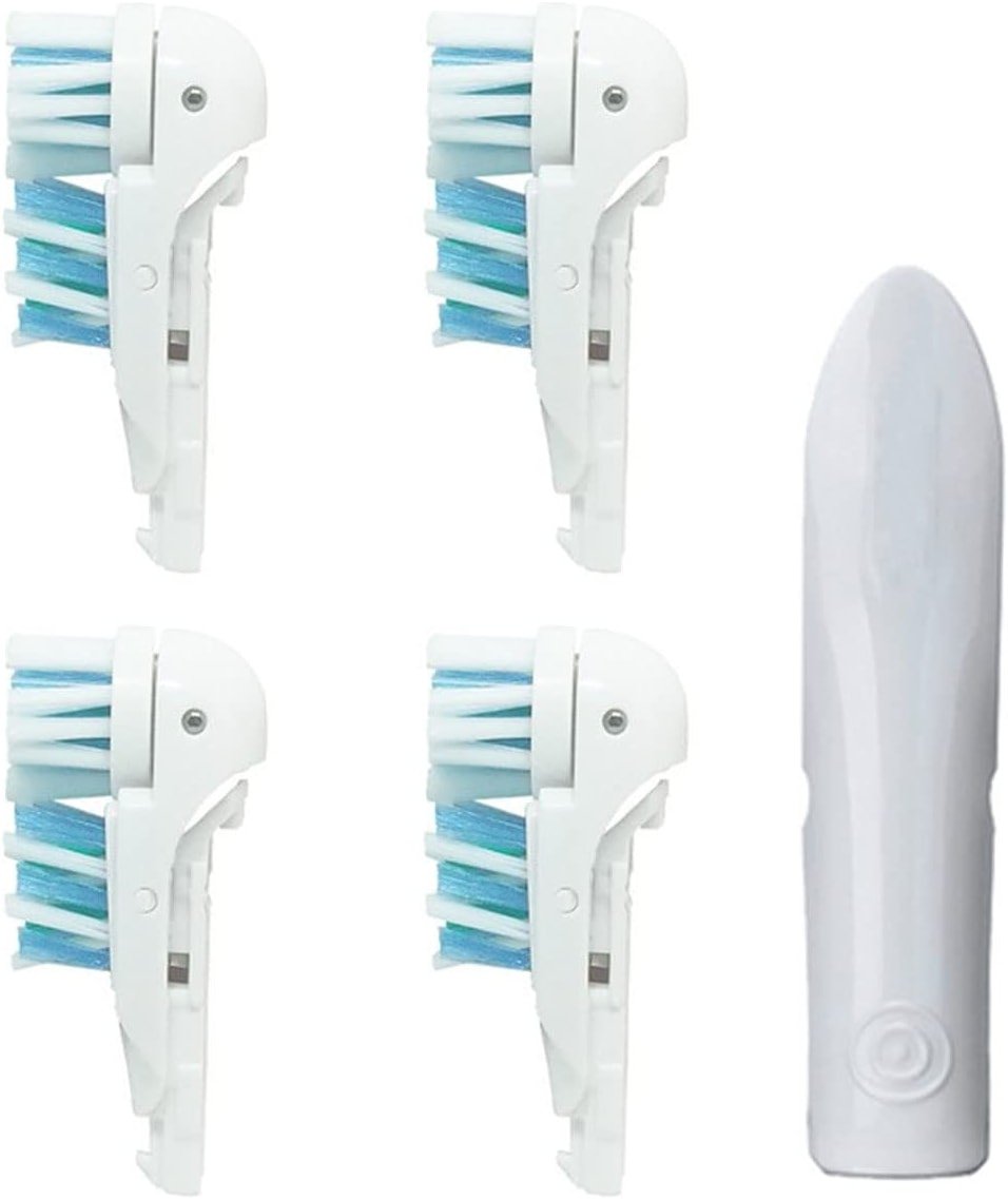 Sensitive Replacement Toothbrush Heads Compatible with Oral-B Cross Action Power 3733 4732,Rotating Powerhead and Crisscross Bristles (White) - Product Image