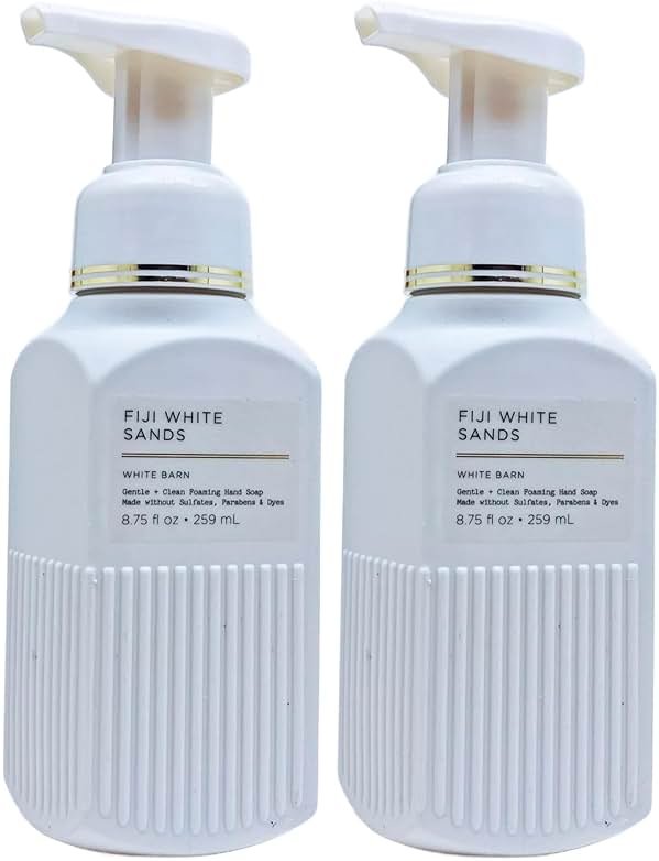 Bath & Body Works Bath and Body Works Fiji White Sands Gentle Foaming Hand Soap 8.75 Ounce 2-Pack (Fiji Sands) 1.41 pounds 17.5 Ounce - Product Image