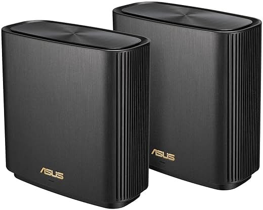 ASUS ZenWiFi XT9 AX7800 Tri-Band WiFi6 Mesh WiFiSystem (2Pack), 802.11ax, up to 5700 sq ft & 6+ Rooms, AiMesh, Lifetime Free Internet Security, Parental Controls, 2.5G WAN Port, UNII 4, Charcoal - Product Image