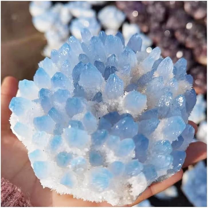 WGPHD Health & Household Blue Ghost Phantom Quartz Crystal Cluster Specimen (Size : 150-200g) - Product Image