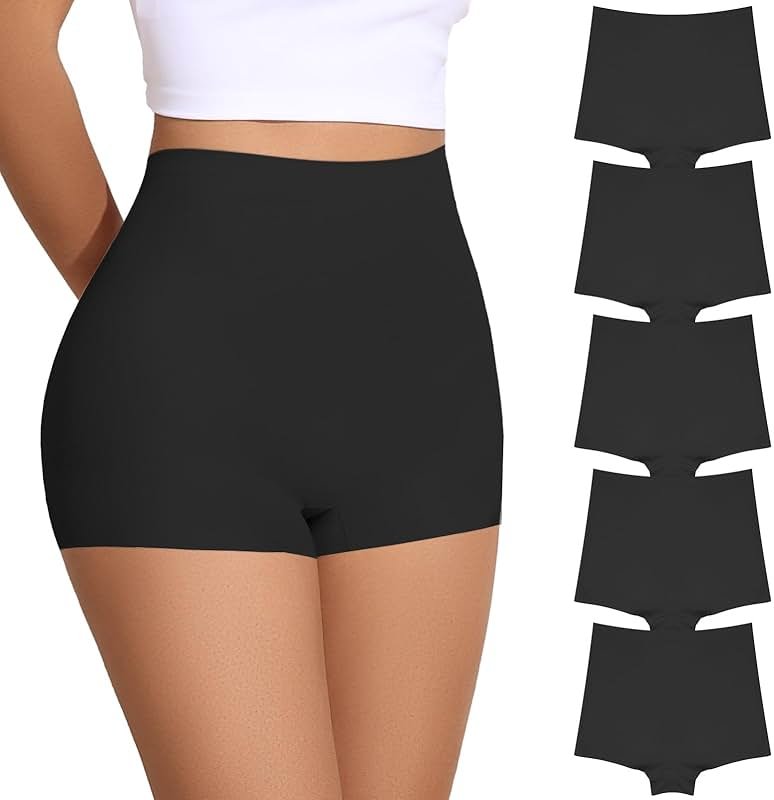 FallSweet No Show Boy Shorts Underwear for Women Seamless Panties Boxer Briefs Pack - Product Image