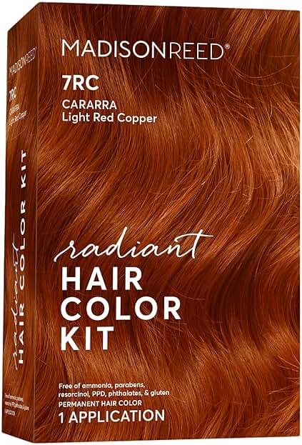 Madison Reed Radiant Hair Color Kit - 7RC Light Ginger Red with Copper Tones (Carrara Crimson), Vivid Permanent Hair Dye for Bold Color & Maximum Shine | PPD-Free & Ammonia-Free, 1 Pack - Product Image