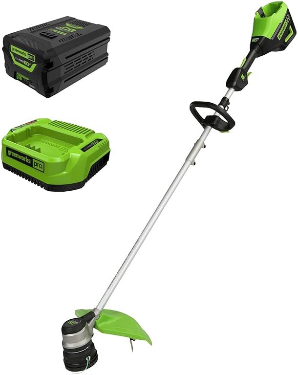 Greenworks 60V 16 Inch Brushless Cordless String Trimmer, Weed Wacker/Weed Eater with 2.5Ah Battery & Charger, Load N' Go Bump Feed, 53min Runtime, 26cc Gas Equivalent, 4 Year Warranty - Product Image