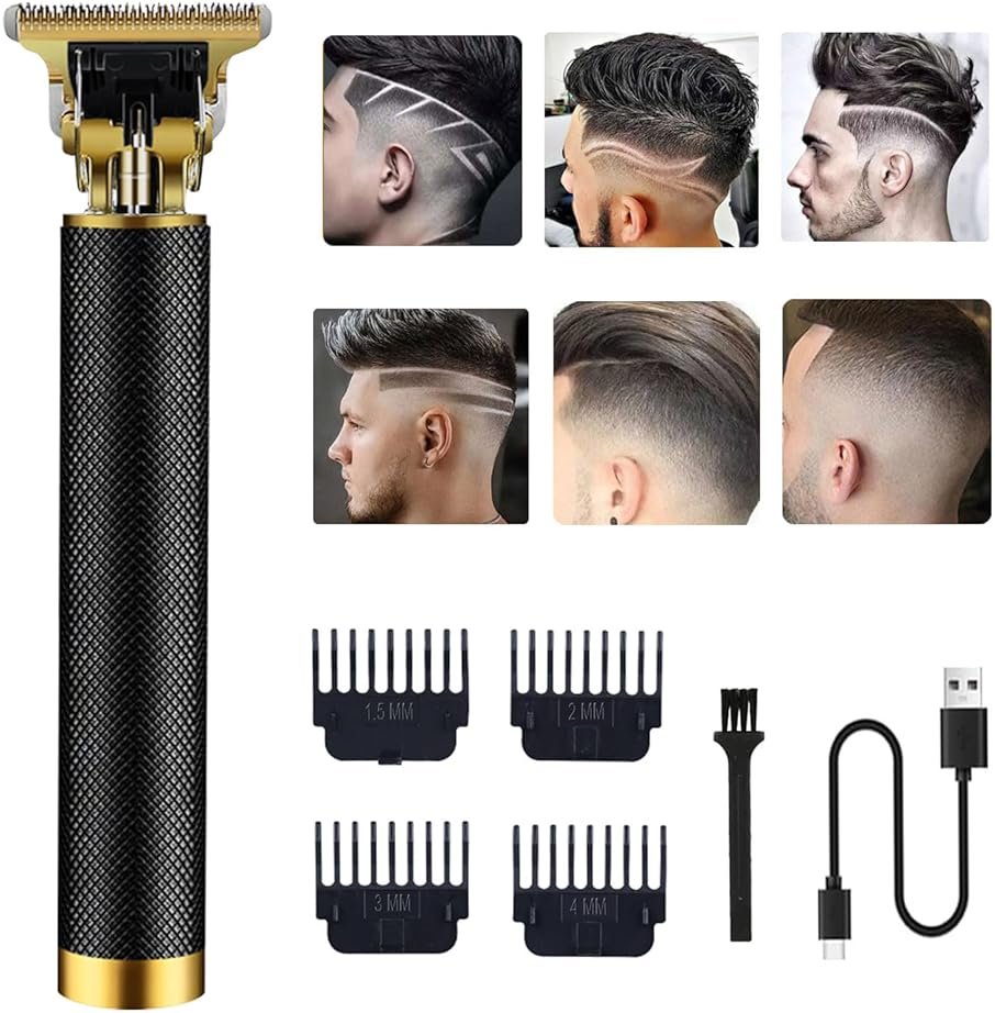RQTYBUI Hair Clippers for Men - Cordless Electric Hair Trimmer Beard Trimmer Shaver, Zero Gapped Edgers with Guide Combs, Black - Product Image