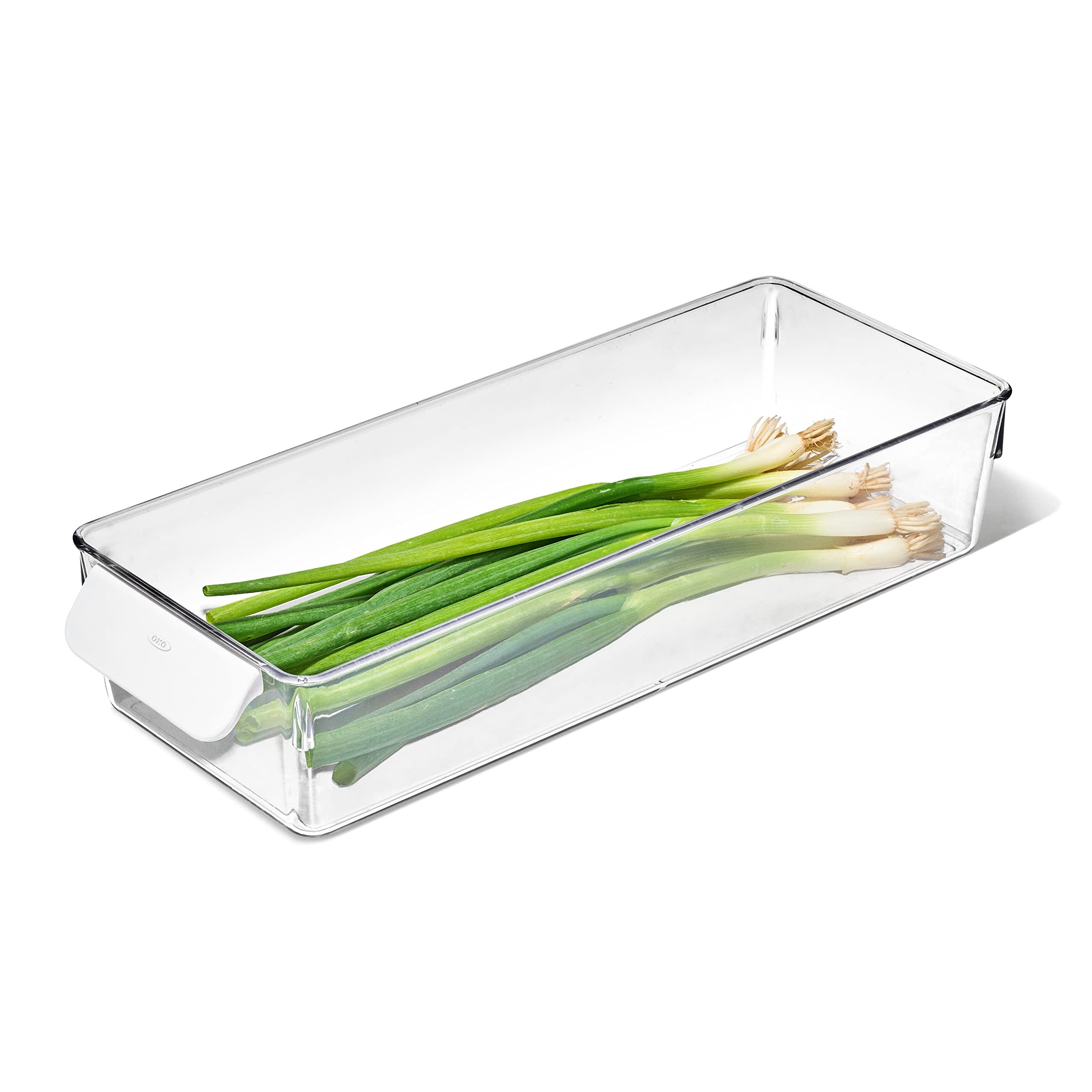 OXO Good Grips Fridge Organization Bin 5 in x 14 in - for Yogurt Cups, Small Produce, Berry Bins and More - Product Image