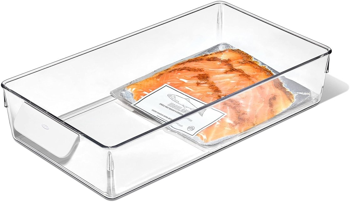 OXO Good Grips Fridge Organization Bin 8 in x 14 in - for Cheese, Meat, Fish and More - Product Image