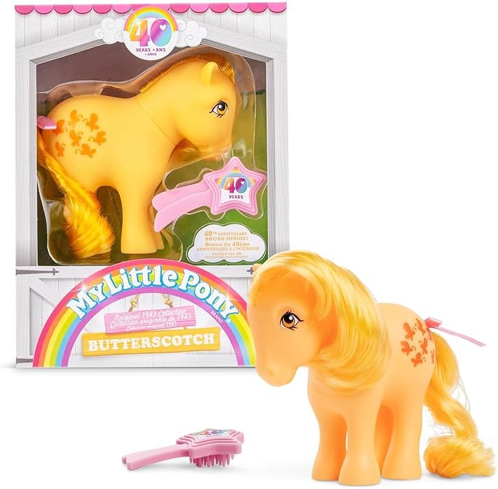 My Little Pony, 40th Anniversary 4-Inch Blue Belle, Original 1983 Collection, Long, Brushable Mane and Tail, Action Figure, Great for Kids, Toddlers, Girls, Ages 4+ - Product Image