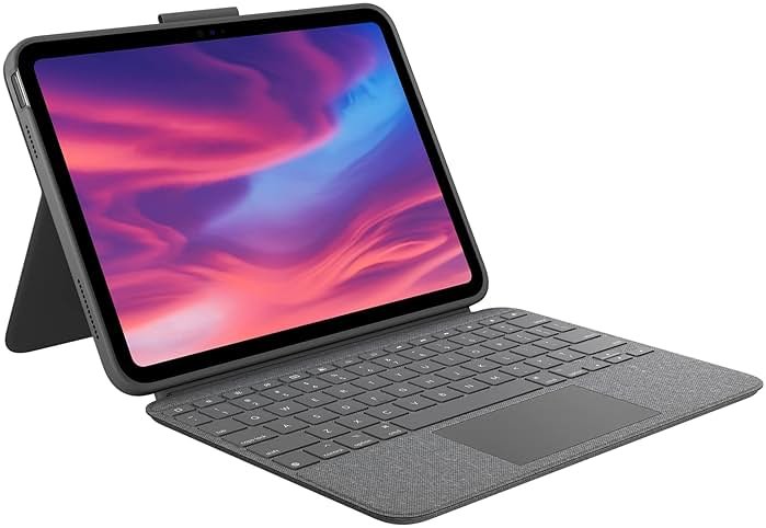Logitech Combo Touch, Detachable iPad Keyboard Case (10th gen and A16) with Large Precision Trackpad, Full-Size Backlit Keyboard, and Smart Connector Technology - Oxford Gray - Product Image
