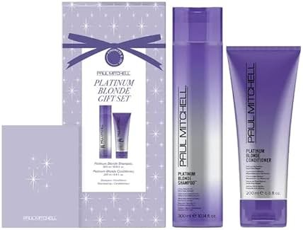 Paul Mitchell Platinum Blonde Gift Set, Purple Shampoo + Conditioner, For Brassy Hair - Product Image