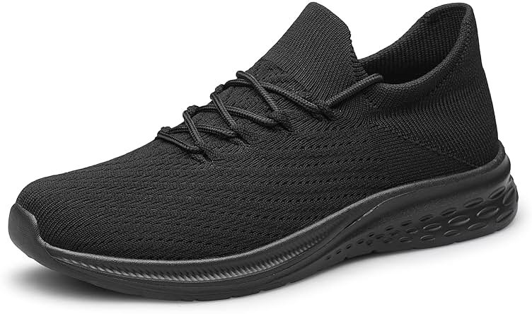 vibdiv Men's Lightweight Knit Sneakers Breathable Casual Walking Shoes Comfortable for Daily Work Gym Travel - Product Image