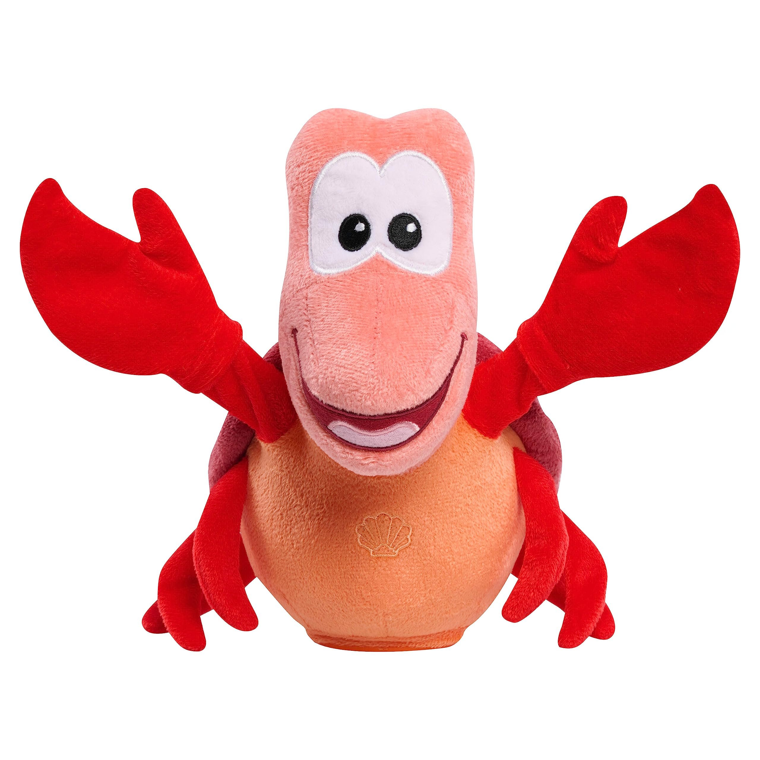 Disney Princess Singing and Snapping Sebastian 10-inch Plush Stuffed Animal, Red Crab, Kids Toys for Ages 3 Up by Just Play - Product Image