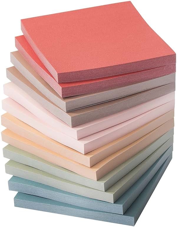 Mr. Pen- Sticky Notes, 3"x3", 12 Pads, 600 Sheets, Vintage Colors | Sticky Notes Bulk, Self-Stick Note Pads, Perfect for Office, School, Home, Study & Organization - Product Image
