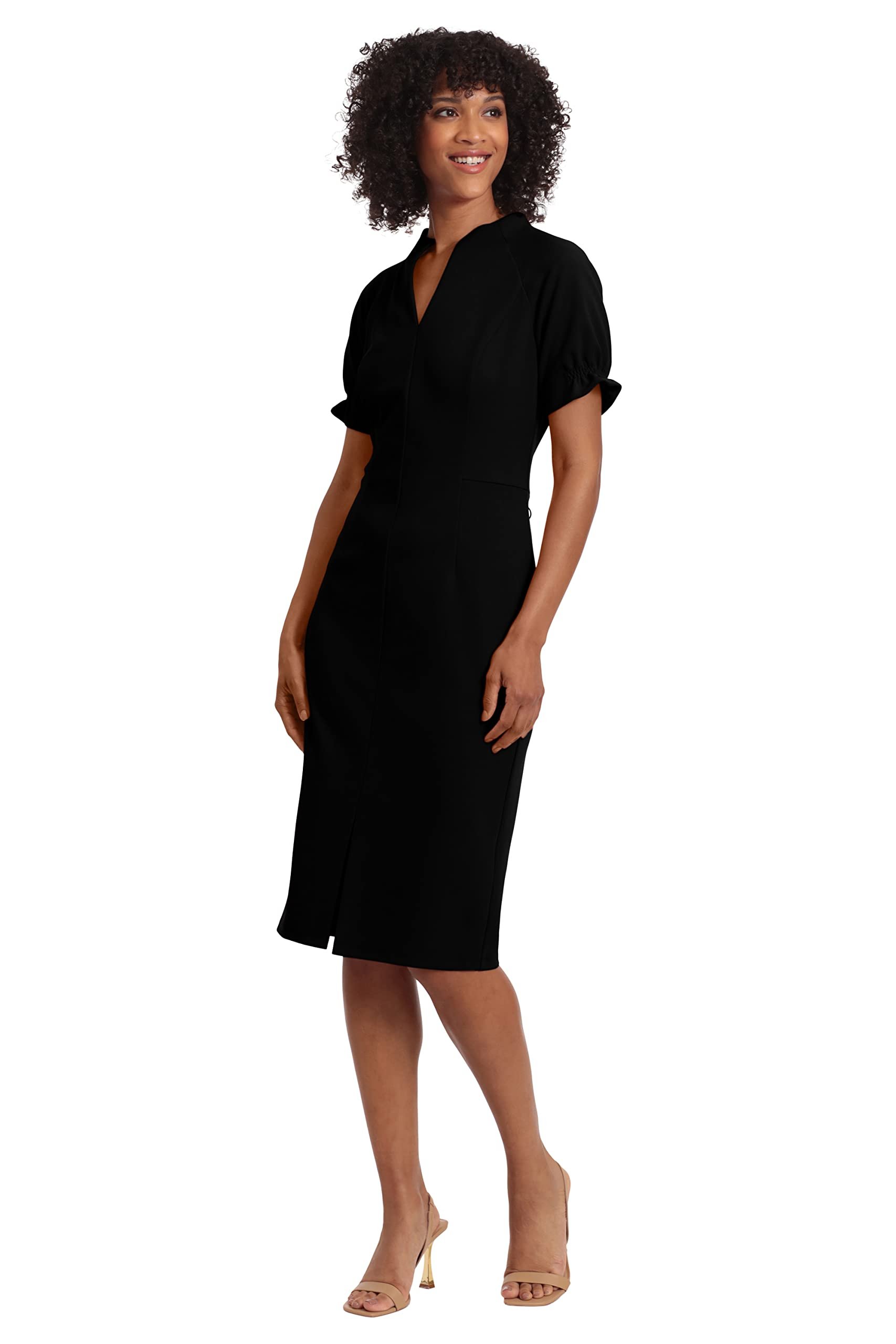Maggy London Women's Maggy London Women's Dresses Notch Neck Sleek Sheath Dress Office Workwear - Product Image