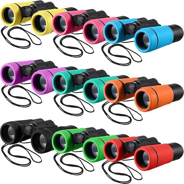 Yunsailing 9 Pack Kids Binoculars, Shockproof Compact Binoculars for Kids, Folding Outdoor Explorer Toy for Bird Watching, Camp, Scavenger Hunt, Classroom Activities, VBS, Party Favor(Colorful) - Product Image