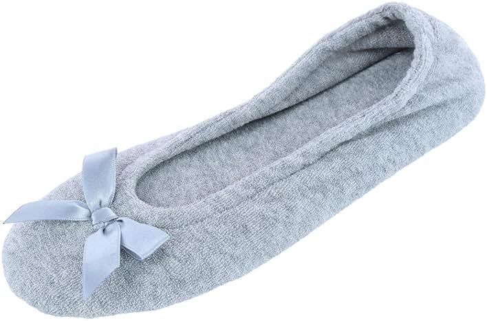 CTM Women's Terry Ballerina Slipper House Shoe - Product Image