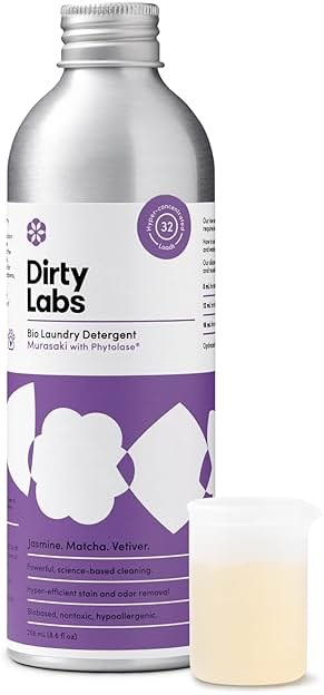 Dirty Labs | Murasaki Scent | Bio Enzyme Liquid Laundry Detergent | 32 Loads (8.6 fl oz) | Hyper-Concentrated | High Efficiency & Standard Washing | Nontoxic, Biodegradable | Stain & Odor Removal - Product Image