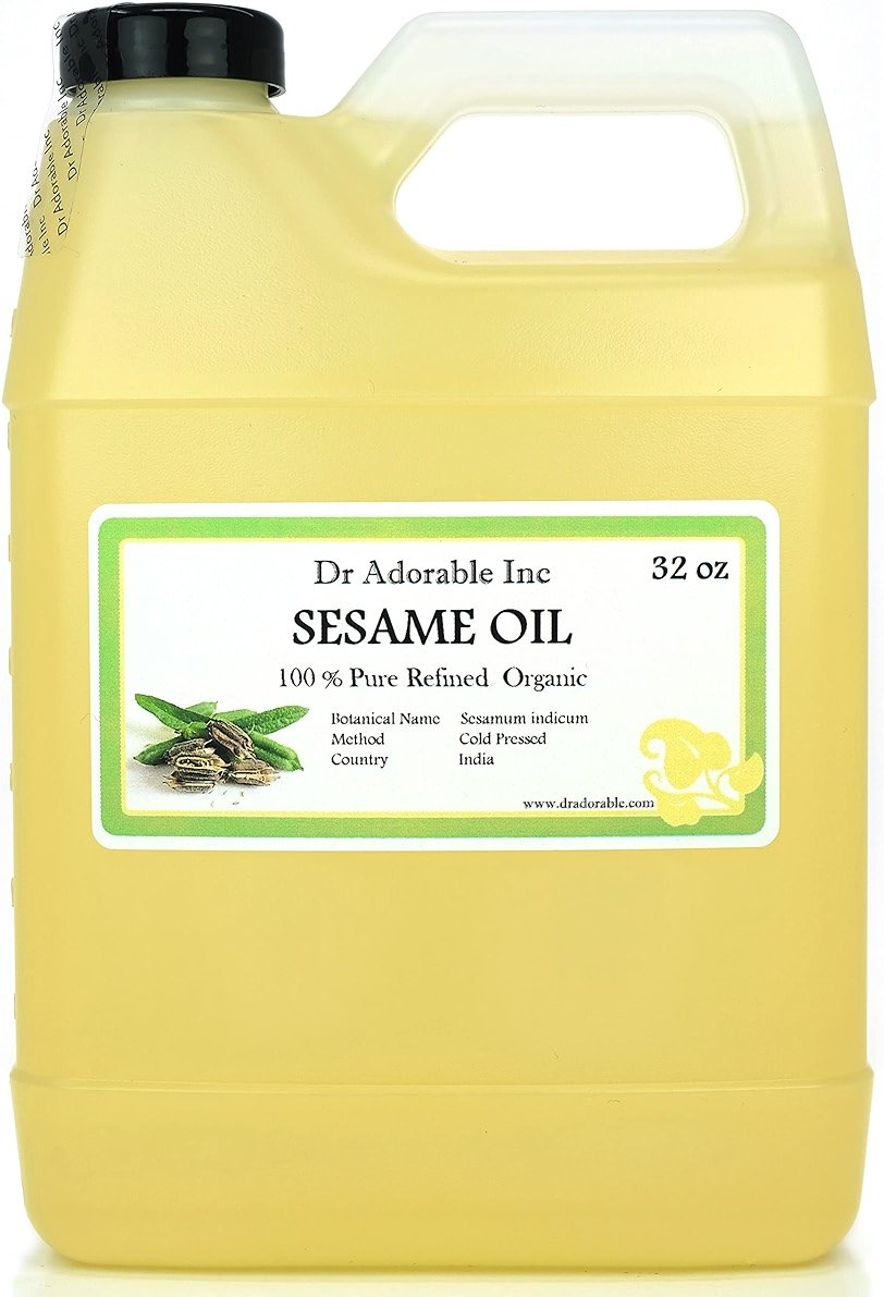Dr Adorable - 32 oz - Sesame Seed Oil Refined - 100% Pure Natural Organic Cold Pressed - Product Image