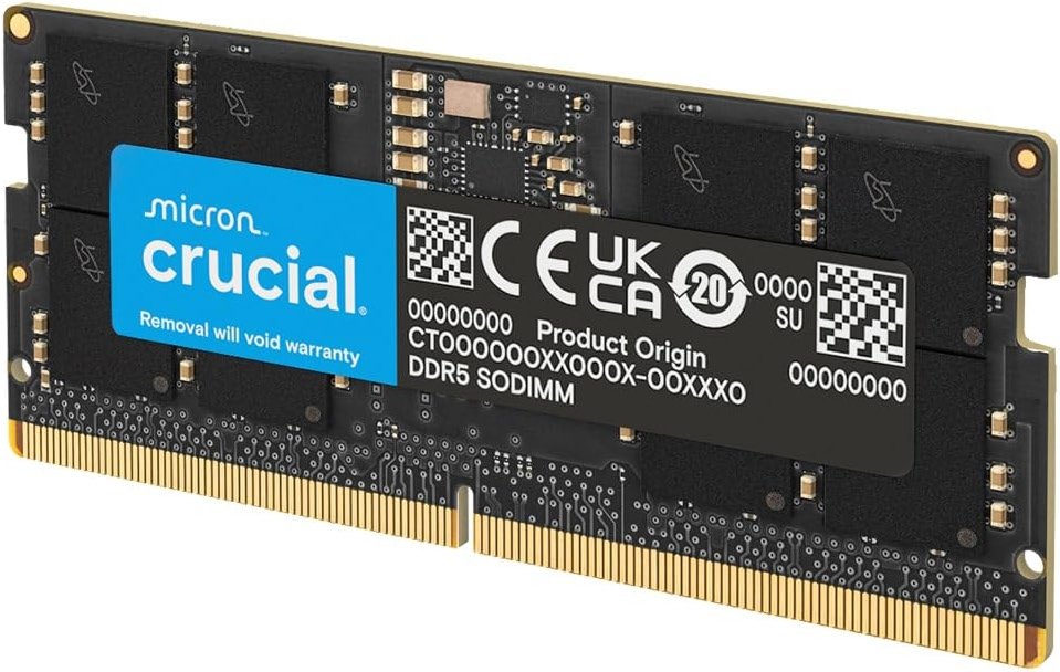 Crucial 16GB DDR5 RAM, 5600MHz (or 5200MHz or 4800MHz) Laptop Memory, SODIMM 262-Pin, Compatible with 13th Gen Intel Core and AMD Ryzen 7000 - CT16G56C46S5 - Product Image