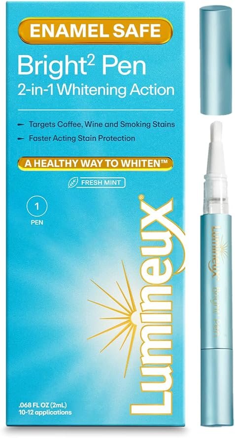 Lumineux 2-in-1 Whitening Pen Enamel Safe and Clinically Proven to Whiten Without The Sensitivity - Removes Coffee, Tea, and Smoking Stains - Product Image