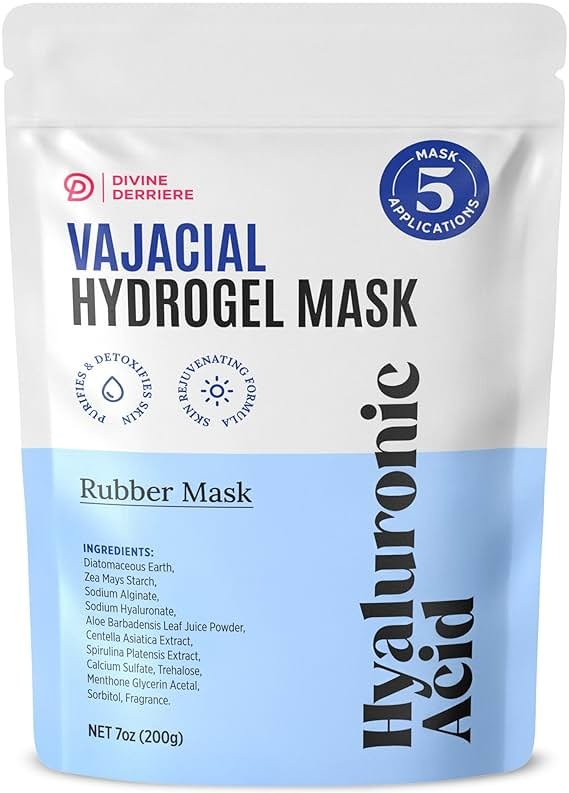 Divine Derriere Hydrogel Vajacial Mask - Premium Modeling Rubber Mask with Hyaluronic Acid, Deeply Purifying & Super Hydrating Hydro-jelly Sheet Masks, Complete Peel-Off Powder Kit - Product Image