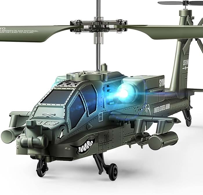 SYMA RC Helicopters, S51H Remote Control Helicopter 2.4GHz Military Army Toys for Boys Girls Kids with Altitude Hold, One Key Take Off/Landing, LED Light, Low Battery Reminder - Product Image