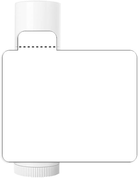 Mr-Label White Lip Balm Labels with Tamper Tab - Waterproof & Tear-Resistant - for Inkjet & Laser Printer - 2-3/16" x 2-1/8" on Letter Sheet (120 Labels) - Product Image