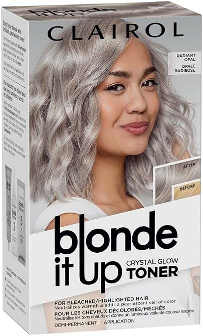Clairol Blonde It Up Crystal Glow Toners Demi-Permanent Hair Dye, Radiant Opal Hair Color | Ammonia Free | Add Pearlescent Tones to Pre-Lightened Shades | Neutralizes Warmth | Pack of 1 - Product Image