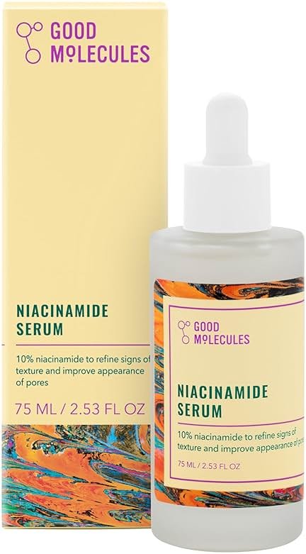 Good Molecules Niacinamide Serum – 10% Niacinamide to Target Blemishes, Nourishment, and Skin Tone – Ultra Hydrating & Brightening Skin Care for Face – 75 ml / 2.53 fl oz - Product Image