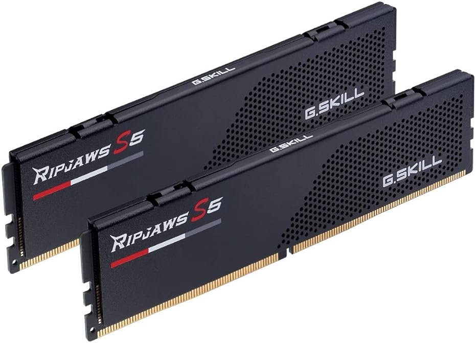 G.SKILL Ripjaws S5 Series DDR5 RAM (Intel XMP 3.0) 32GB (2x16GB) 6000MT/s CL30-40-40-96 1.35V Desktop Computer Memory U-DIMM - Matte Black (F5-6000J3040F16GX2-RS5K) - Product Image
