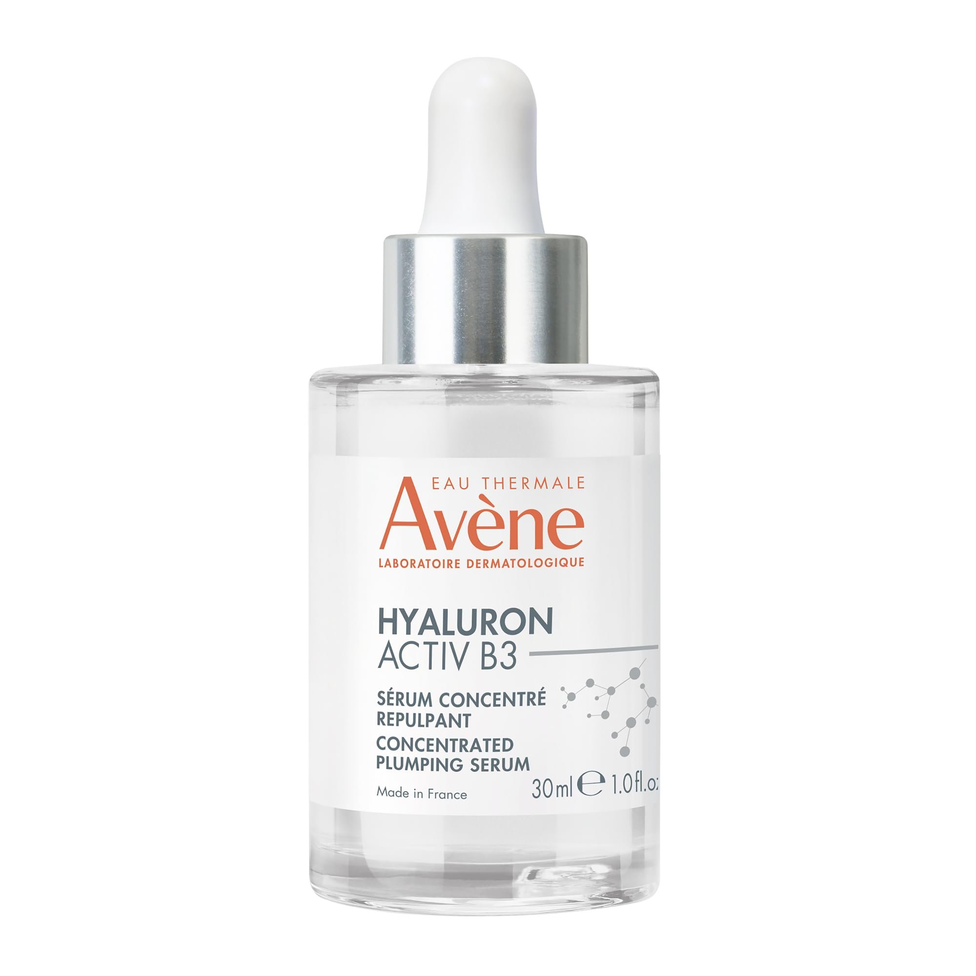 Avène Hyaluron ACTIV B3 Concentrated Plumping Serum, Light-weight hydrating serum, powered by Niacinamide + Pure Hyaluronic Acid, Firms & Plumps the skin for a healthy complexion 1 oz - Product Image