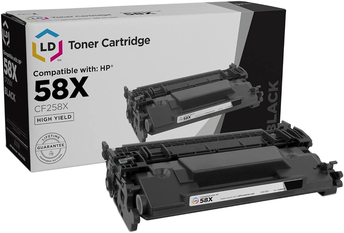 LD Products Compatible Toner Cartridge Replacement / Compatible with HP 58X / CF258X HY (Black with CHIP) for LaserJet Pro M404dn M404dw M404n MFP M428fdn MFP M428fdw New Working CHIP Installed - Product Image
