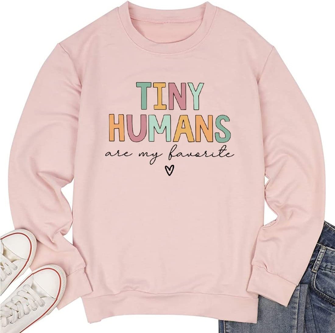 TSIIUO Women's Peds Nurse Sweatshirt Funny NICU Nurse Shirt Nurse Life Long Sleeve Tops Casual Tees - Product Image