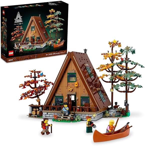 LEGO Ideas A-Frame Cabin Building Set for Adults - Detailed DIY Miniature House Model Kit, Ages 18+ Years - Gifts for Men & Women - 21338 - Product Image