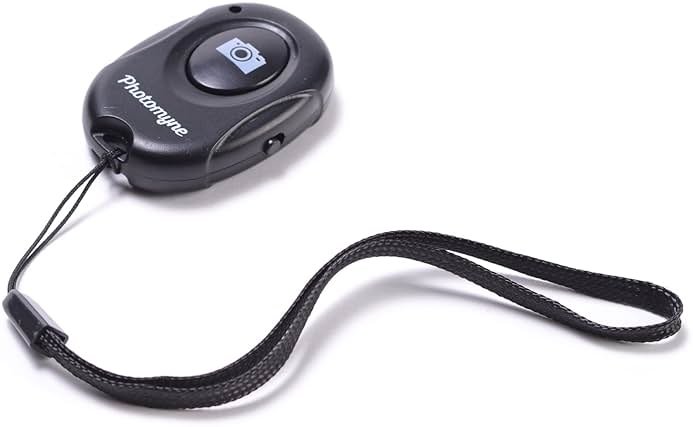 Photomyne Wireless Camera Shutter Clicker | Camera Shutter Remote Control for iPhone & Android Smartphones | Wireless Remote Control Selfie Button - Includes Wrist Strap (1 Pack) - Product Image