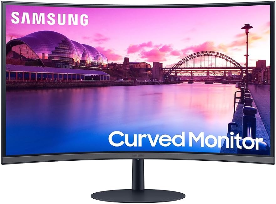 SAMSUNG 27-Inch S39C Series FHD Curved Gaming Monitor, 75Hz, AMD FreeSync, Game Mode, Advanced Eye Comfort, Frameless Display, Built in Speakers, Slim Metal Stand, LS27C392EANXGO, Black - Product Image