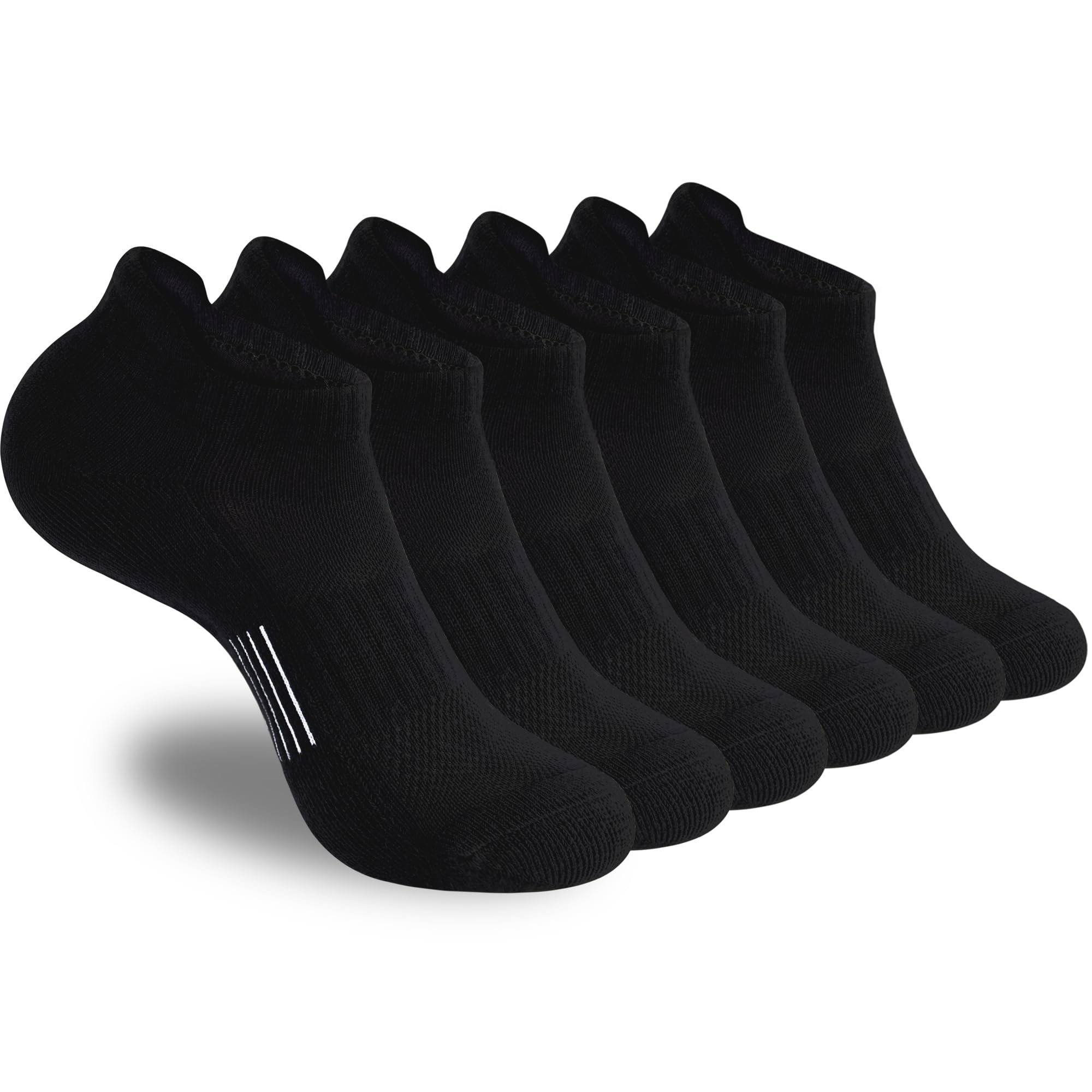 ATBITER Womens Ankle Socks 6 Pairs Cushioned Running Athletic No Show Socks With Tab - Product Image