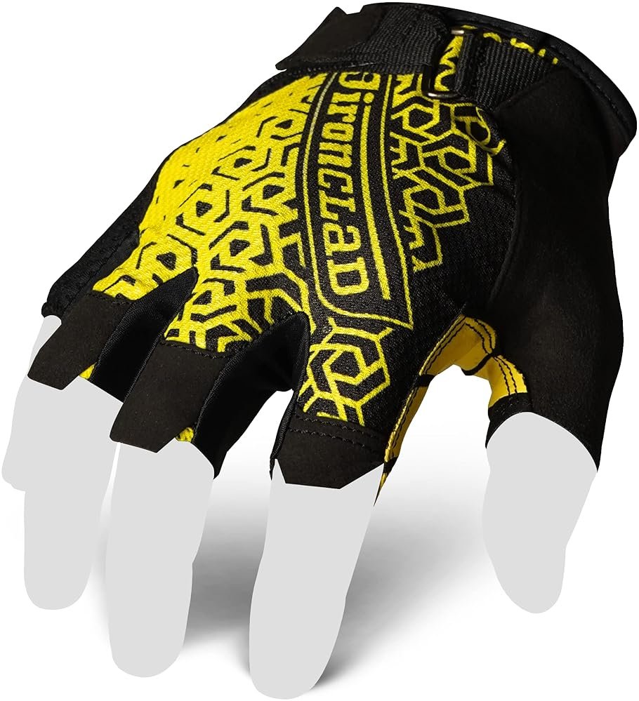 Ironclad Gaming Gloves, Half Finger Coverage, Precision Fit, Performance Silicone Grip, Moisture Wicking Construction, 1 Pair - Product Image
