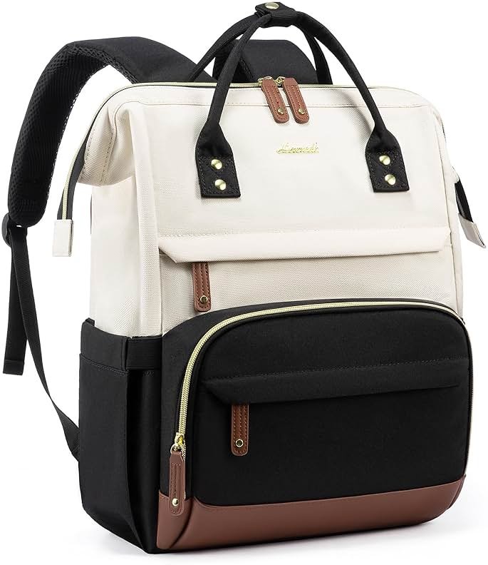 LOVEVOOK Laptop Backpack for Women, 15.6 Inch Work Business Backpacks Purse With Large Capacity, Waterproof Nurse Bag College Bookbag for School, Waterproof Casual Daypack for Travel - Product Image