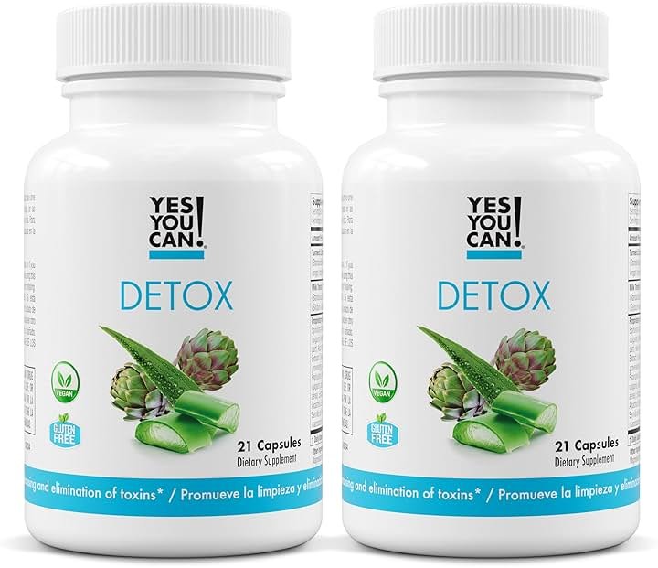 Yes You Can! Natural Detox Pills - Diuretic Cleanse with Electrolytes & Vitamins - Helps with Water Retention - Gluten-Free, 21 Capsules (2 Pack) - Product Image